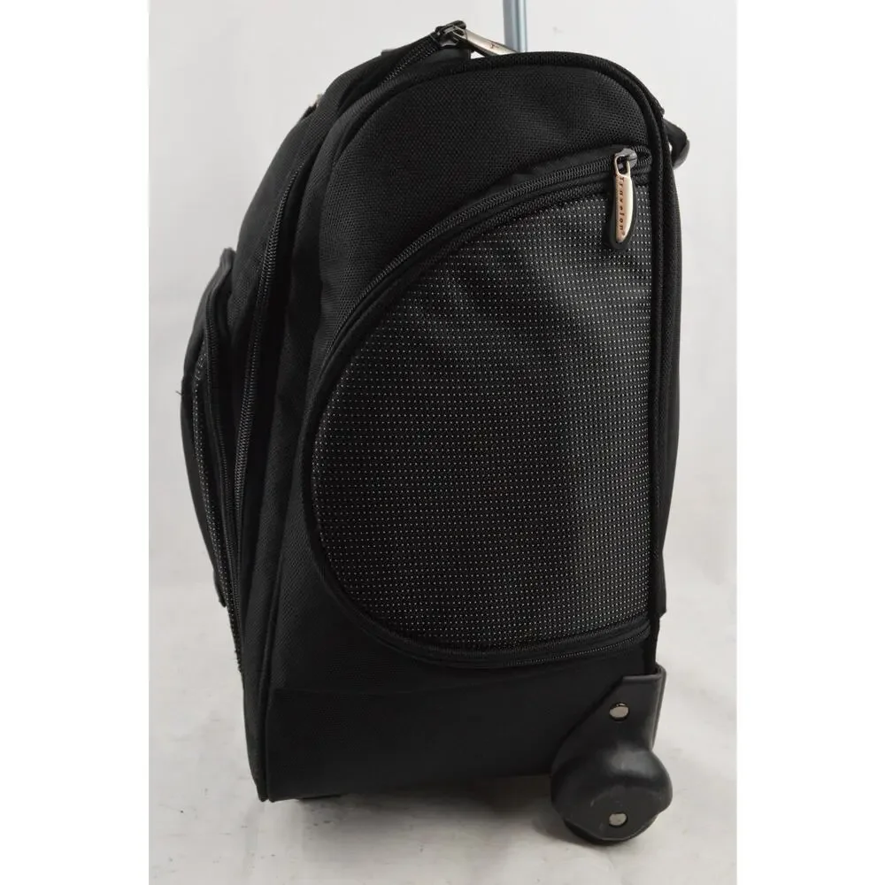 Travelon Wheeled Carry On Rolling Travel Bag Luggage Black Telescoping Handle
